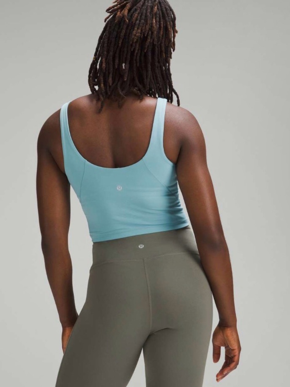 Lululemon Align Cropped Tank in tidal teal? - sz 2, guc
